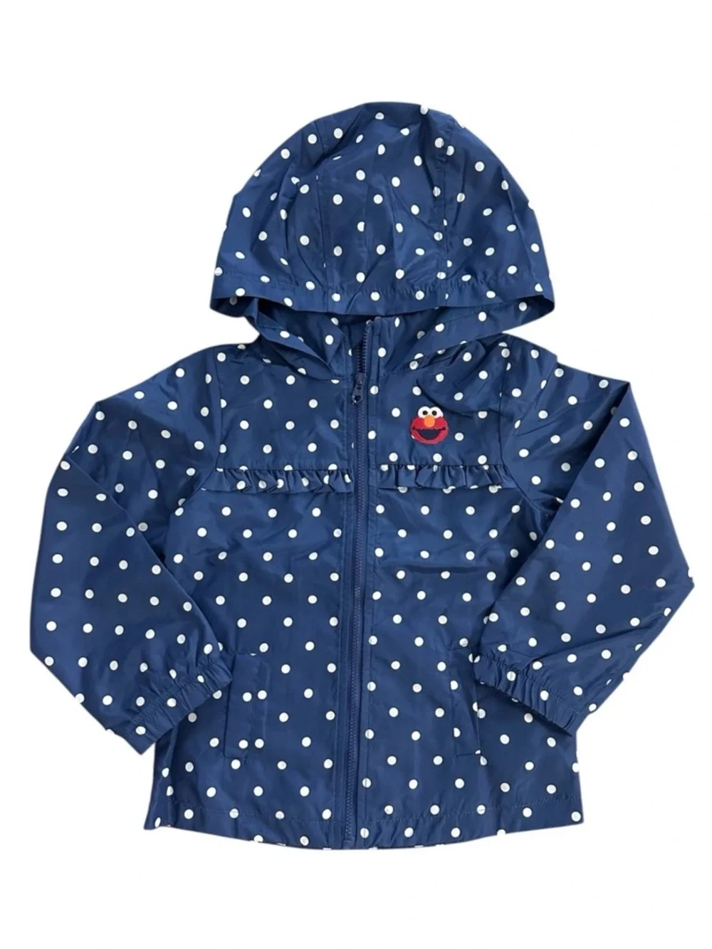 Elmo Polka Dot Hooded Jacket + Elmo Pocket Tee & Red Leggings Set Girls 4T NWT